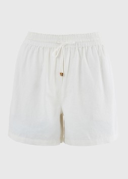 LINEN SHORT SOLID WHITE £14