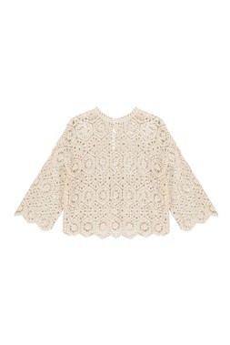 Neutral Crochet Beach Blouse