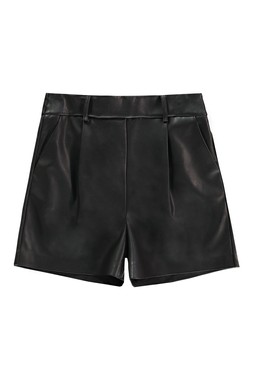 Black PU Short