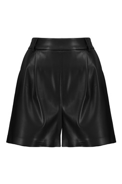 Black PU Short