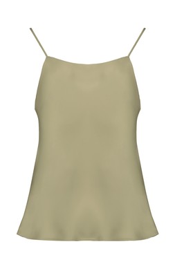Khaki Silky Satin Cami