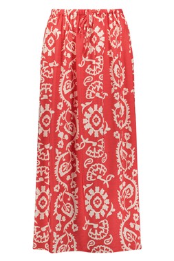 Red White Sicily Co Ord Skirt