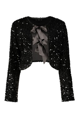 Black Velvet Sequin Jacket