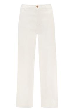 Ecru Stretch Wide Leg