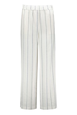 White Stripe Elasticated Wide Leg Trouser