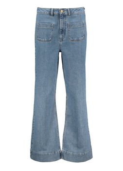 Blue Lightwash Patch Pocket Flare Jean