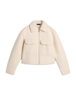 Cream Zip Front Jacket