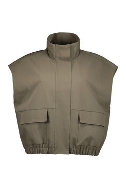 Khaki Utility Co Ord Gilet