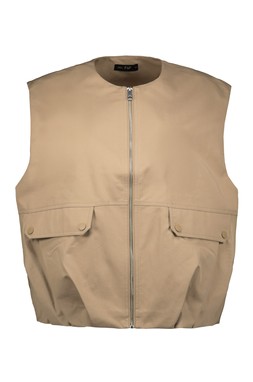 Neutral Utility Bubble Hem Gilet