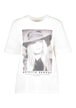 White Brigitte Bardot Icon Tee