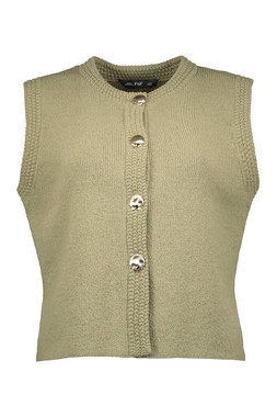 Khaki Button Waistcoat