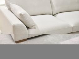 DFS Calix right hand facing large chaise end sofa in in ivory boucle