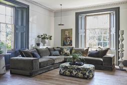 Ted Baker Dukes 3 corner 3 sofa in olive Victoria Chenille