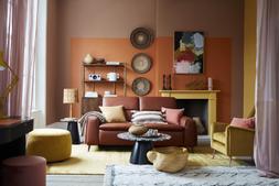 Iconica Venosa three-seater recliner leather sofa with power storage and heated seats in Borelli cinnamon