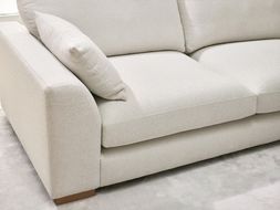 DFS Calix right hand facing large chaise end sofa in in ivory boucle