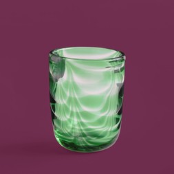 30968646 Sophie Robinson Hazy Wave Glass Tumbler Jade £8