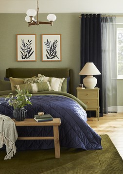 Confident Combinations Alston olive waffle duvet cover set £32