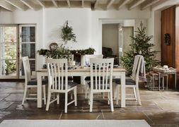 Angeles Rectangular Extending Dining Table and 6 Wooden Dining Chairs, &pound;1199
