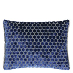 JABOT COBALT VELVET CUSHION CCDG1484