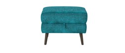 Hygge-Footstool(Storage)-HEAVY TEXTURED CHENILLE TEAL