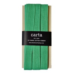 Loose-weave Italian Cotton Ribbon Emerald