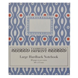 Large Hardback Notebook Persephone Cornflower and Red