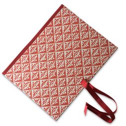 A4 Portfolio Oak Leaves Red