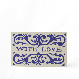 Pack of 6 With Love Gift Cards French Ultramarine