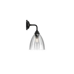 Ribbed glass Ledbury contemporary bathroom wall light