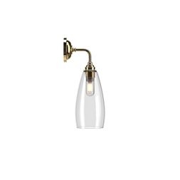 Clear glass Upton contemporary bathroom wall light
