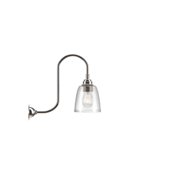 Fritz Fryer Swan Neck Wall Light Skinny Ribbed Pixley Shade