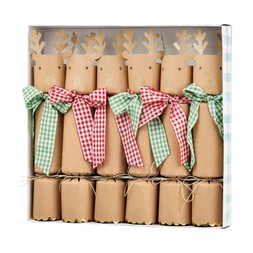 Crackers 6 Reindeer Gingham Crackers £14.99, €22.99