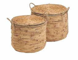 large wicker baskets x2