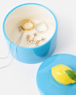 Blue Lemon Ceramic Trinket Pot £14.50