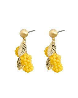 Poe Yellow Bead Cluster Drop Stud Earrings £16.50 €21.50
