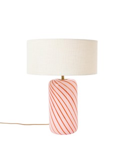 Onda Red Swirl Large Table Lamp & Shade