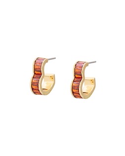 Eileen Baguette Stone Heart Hoop Earrings £16.50