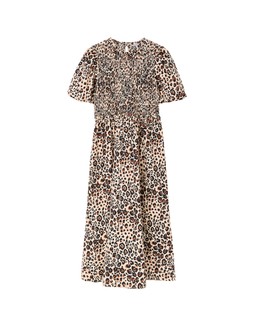 Oliver Bonas Animal Print Smock Bodice Midi Dress £82