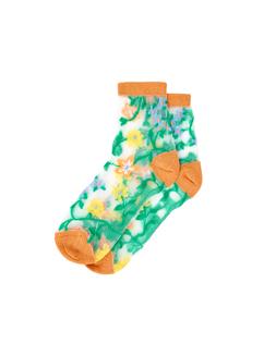 Oliver Bonas Peach Multi Floral Sheer Socks £8