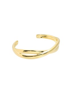 Oliver Bonas Petra Puffy Cross Over Gold Plated Bangle £58