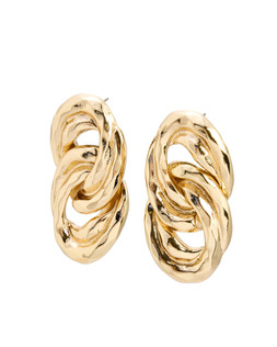 Sybil Interlocked Loops Textured Large Stud Earrings £24