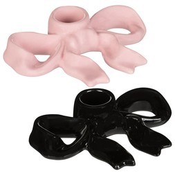 Ceramic bow dinner candle holders £2 each