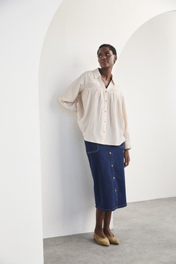 Button Through Denim Skirt £22
