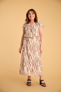 Zebra Striped Linen Top £16 & Zebra Striped Linen Skirt £20