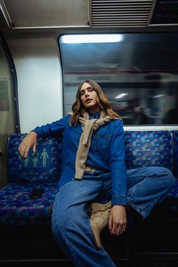 Blue Denim Look Shirt