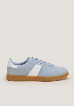 Blue Retro Stripe Gum Sole Trainers