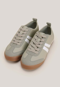 Green Retro Stripe Trainers