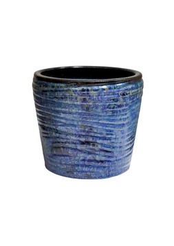 OUTDOOR COVE BLUE RIPPLE PLANTER