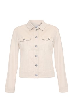 Ecru Stretch Denim Jacket
