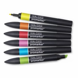 Winsor And Newton Vibrant Tone Promarkers 6 Pack 647716 1001 1